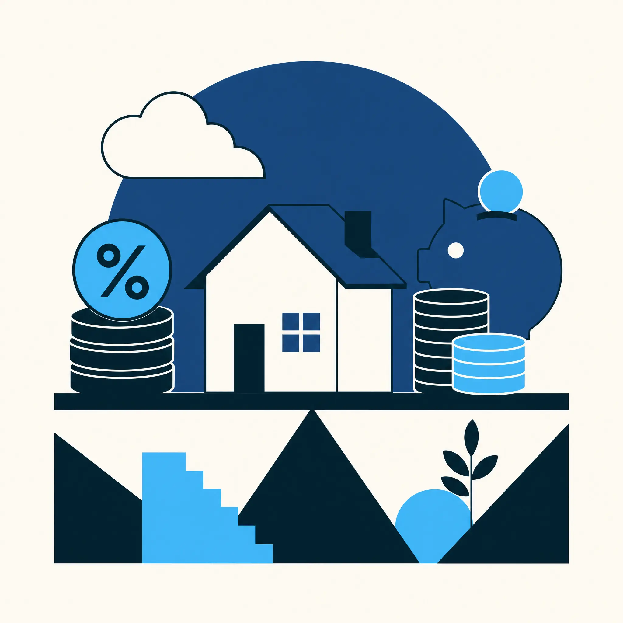 illustration representing home loans explained